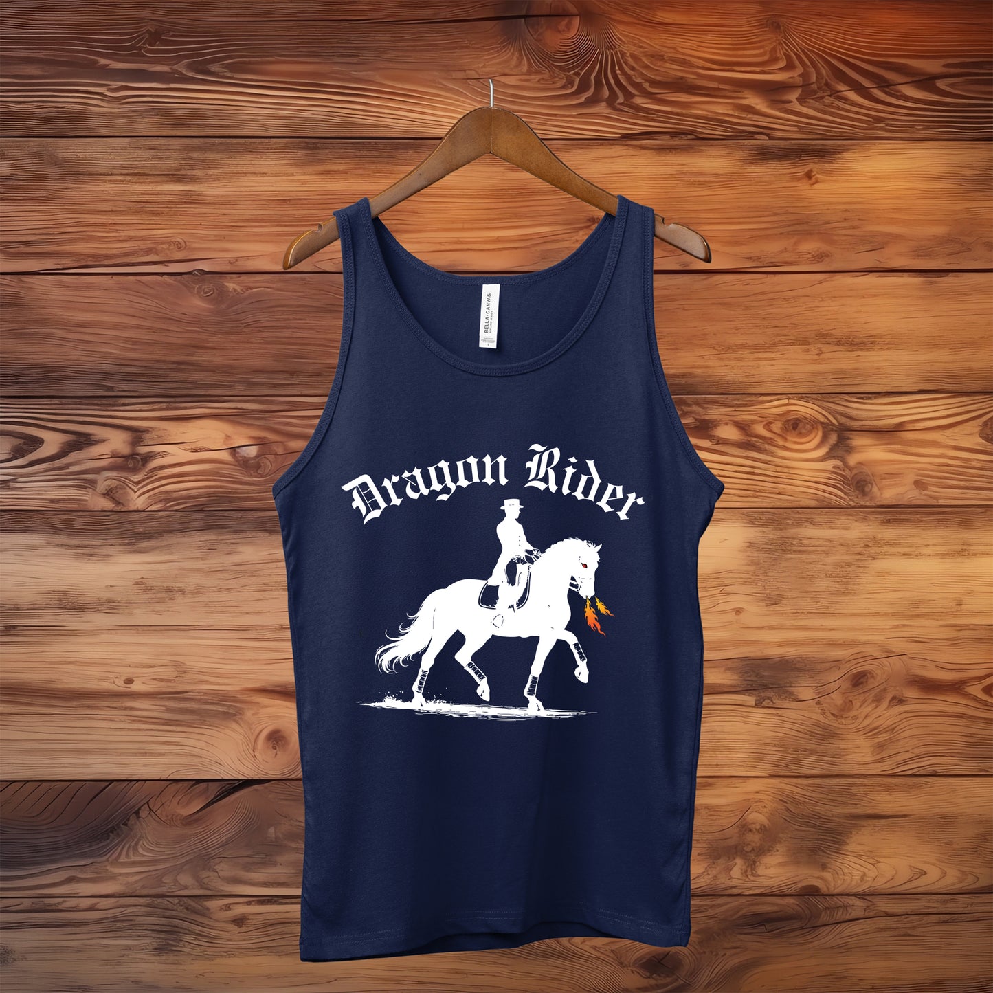 Dragon Rider Fire Breathing Horse Dressage Equestrian Fantasy Unisex Jersey Tank