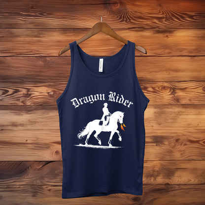 Dragon Rider Fire Breathing Horse Dressage Equestrian Fantasy Unisex Jersey Tank