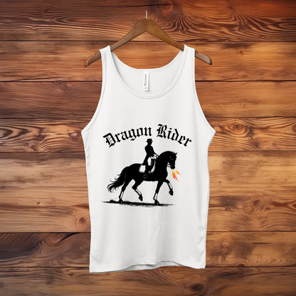 Dragon Rider Fire Breathing Horse Dressage Equestrian Fantasy Unisex Jersey Tank