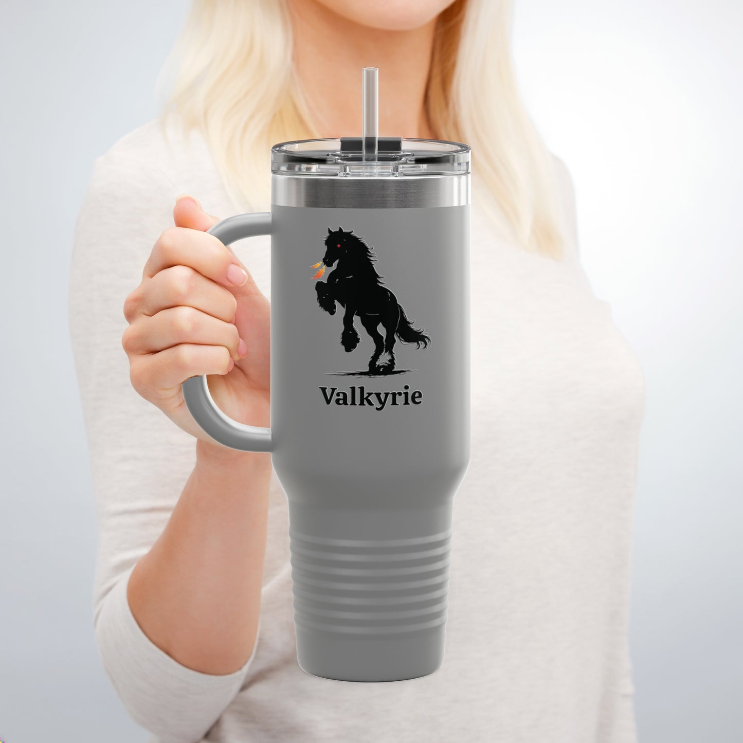 Personalized Name Dragon Horse Insulated 40oz Travel Mug