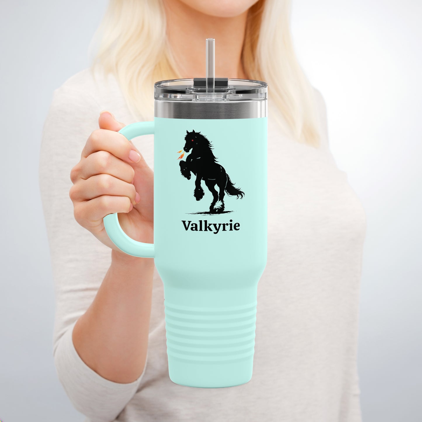 Personalized Name Dragon Horse Insulated 40oz Travel Mug