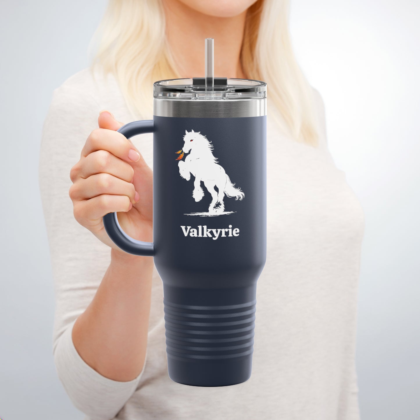 Personalized Name Dragon Horse Insulated 40oz Travel Mug
