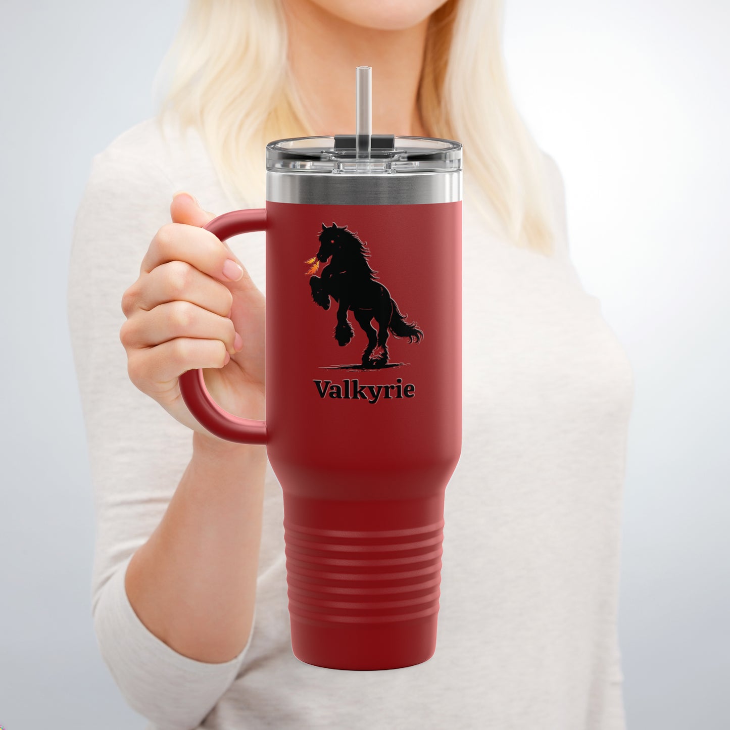 Personalized Name Dragon Horse Insulated 40oz Travel Mug