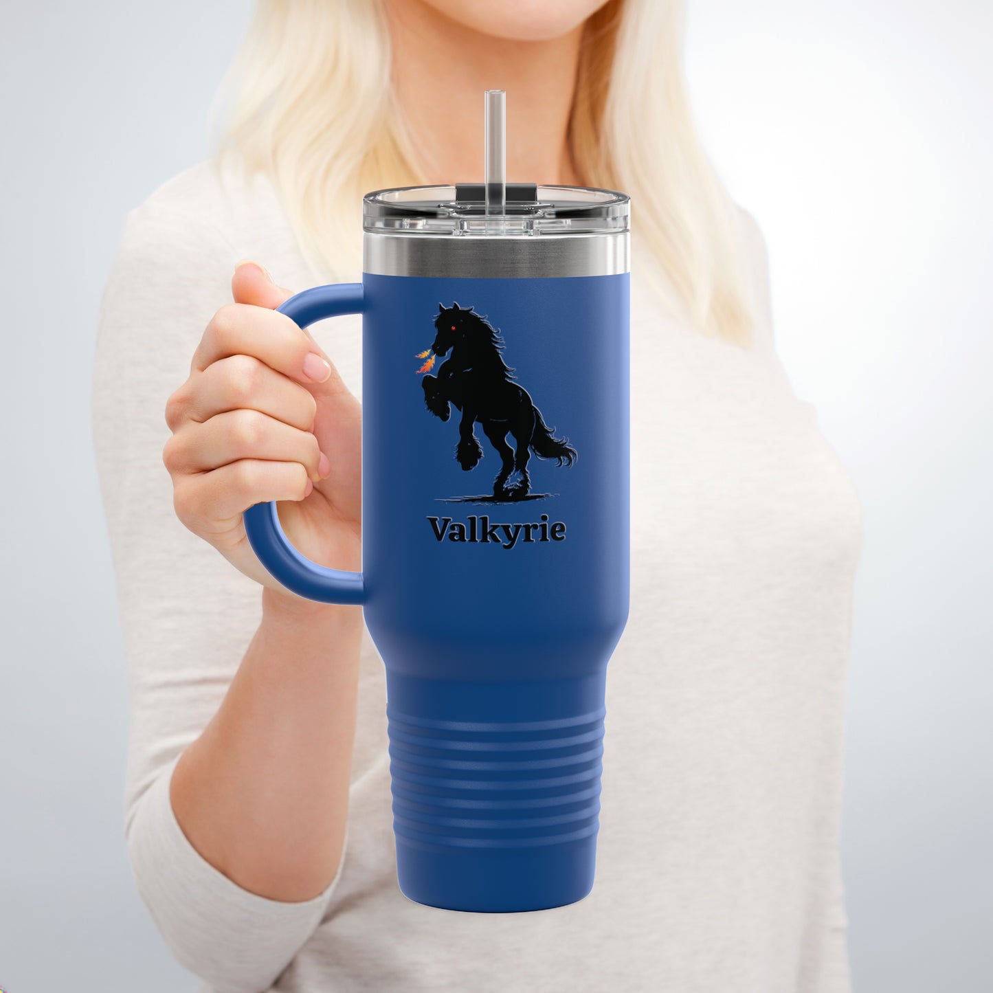 Personalized Name Dragon Horse Insulated 40oz Travel Mug