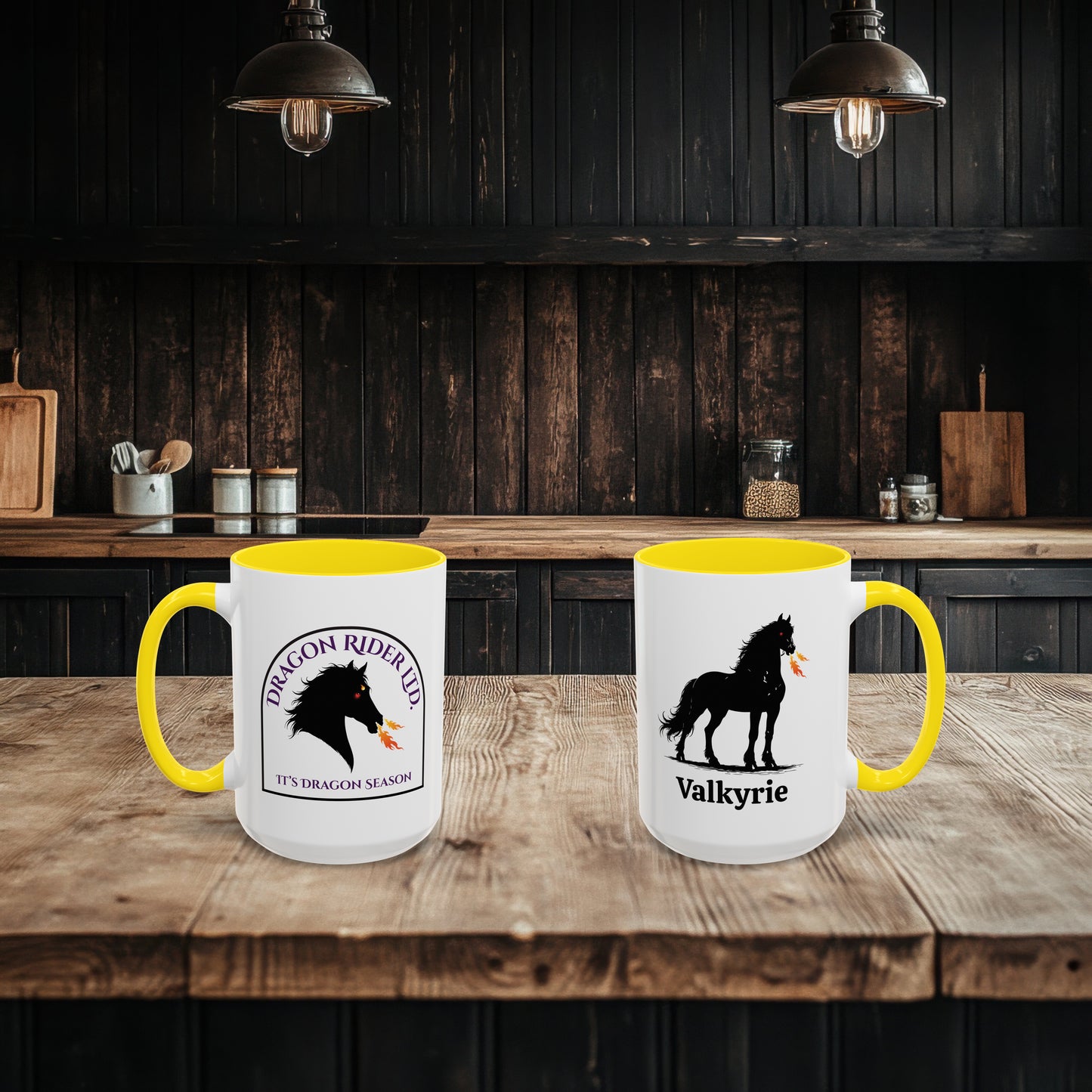 Personalized Dragon Horse Accent Coffee Mug