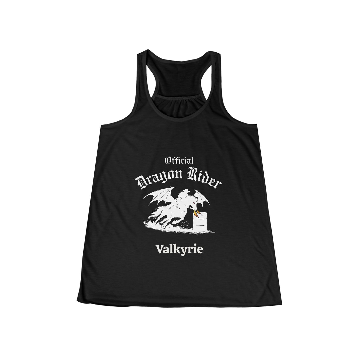 Personalized Barrel Racer Dragon Rider Women's Flowy Racerback Tank