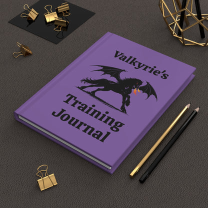 Personalized Light Purple Dragon Rider Horse Training Journal Fantasy Matte Hardcover Journal