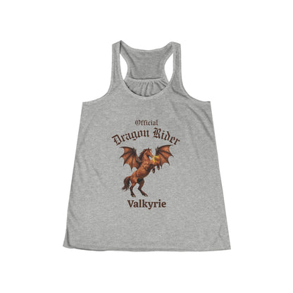 Personalized Chestnut Dragon Rider Women's Flowy Racerback Tank
