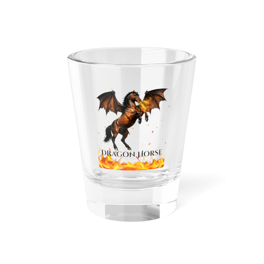 Dragon Horse Bay Fire Breathing Winged Horse Fantasy Equestrian Shot Glass