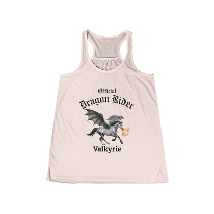 Personalized Gray Dragon Rider Women's Flowy Racerback Tank