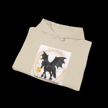 Black Dragon Horse Heavy Blend™ Hooded Sweatshirt