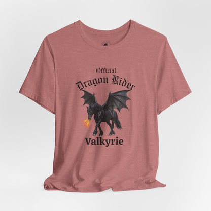 Personalized Black Dragon Rider Jersey Short Sleeve Tee