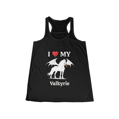 Personalized I Heart My Dragon Horse (Style B) Women's Flowy Racerback Tank