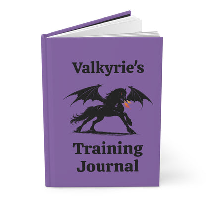 Personalized Light Purple Dragon Rider Horse Training Journal Fantasy Matte Hardcover Journal