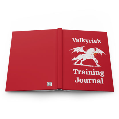 Personalized Red Dragon Rider Horse Training Journal Fantasy Matte Hardcover Journal