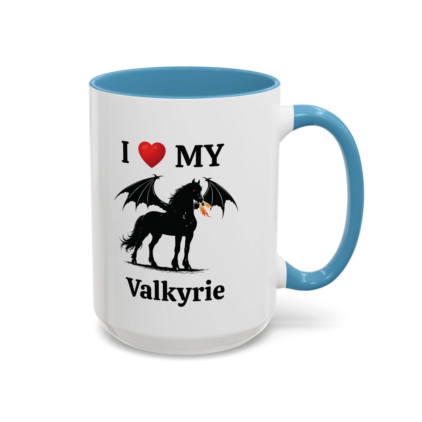 Personalized I Heart My Dragon Horse Accent Coffee Mug (15oz)