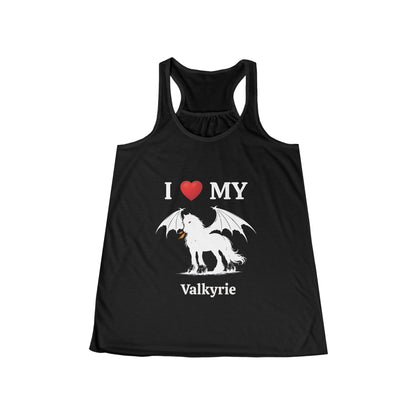 Personalized I Heart My Dragon Horse (Style C) Women's Flowy Racerback Tank