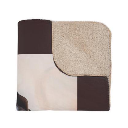 Floral Palomino Horse Tan Sherpa Blanket