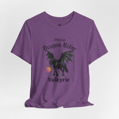 Personalized Black Dragon Rider Jersey Short Sleeve Tee