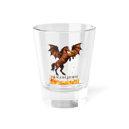 Chestnut Dragon Horse Shot Glass, 1.5oz