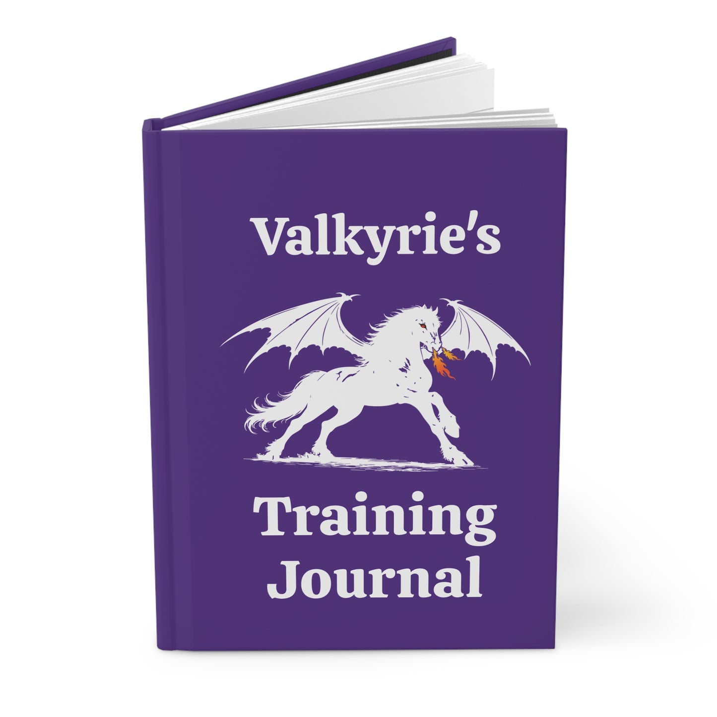 Personalized Purple Dragon Rider Horse Training Journal Fantasy Matte Hardcover Journal