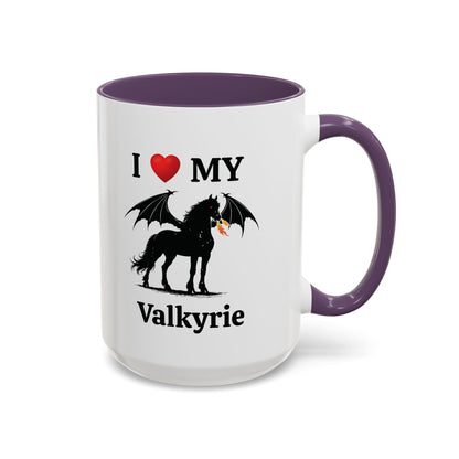 Personalized I Heart My Dragon Horse Accent Coffee Mug (15oz)