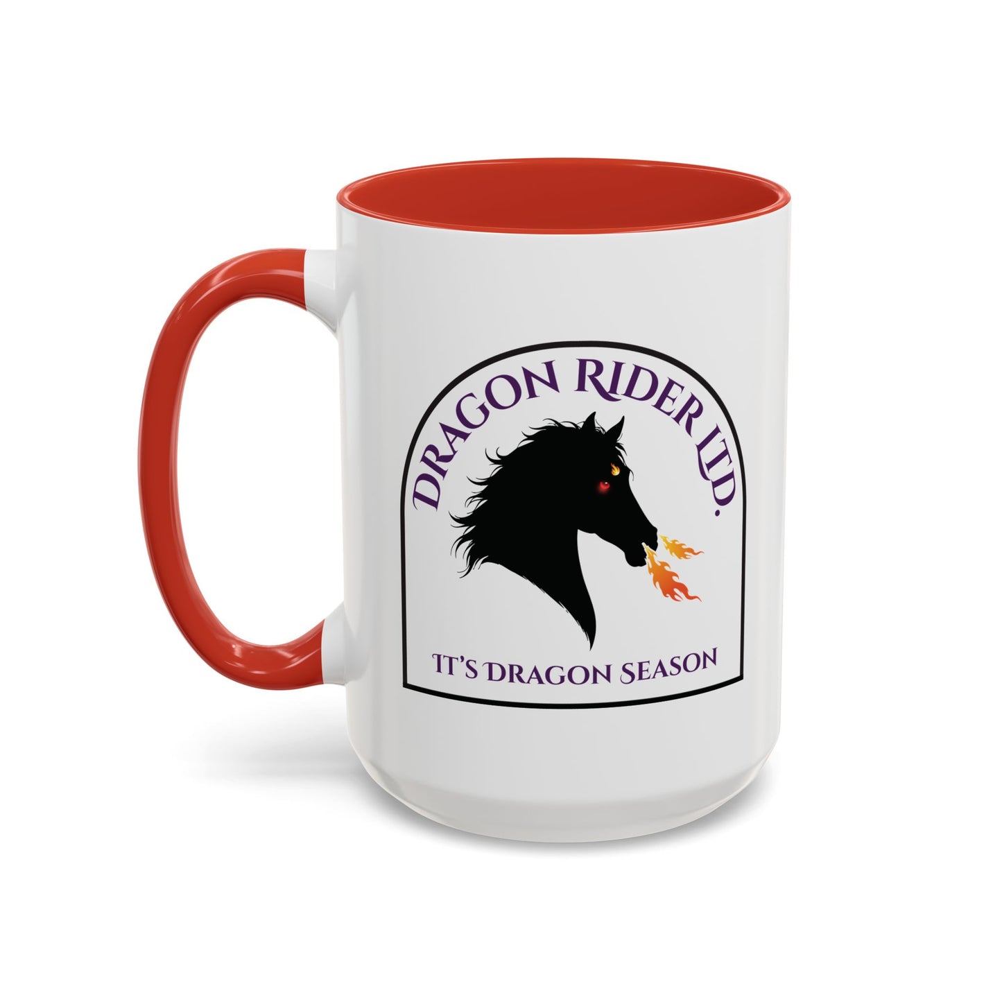 Personalized I Heart My Dragon Horse Accent Coffee Mug (15oz)