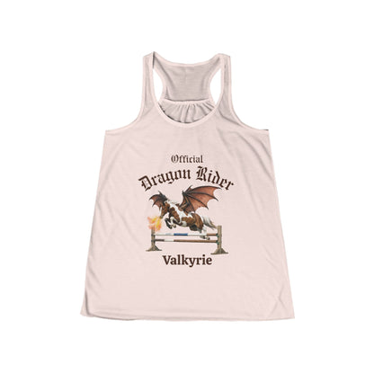 Personalized Chestnut & White Dragon Rider Women's Flowy Racerback Tank