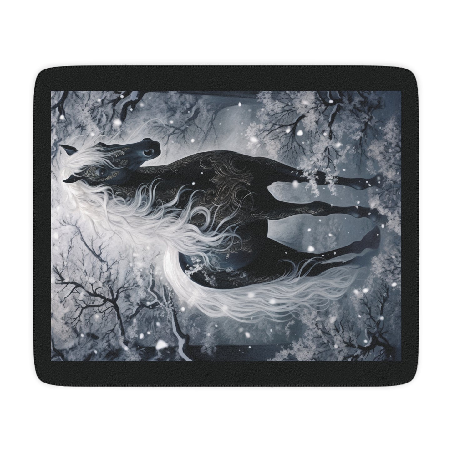 Mystic Unicorn Tan Sherpa Blanket