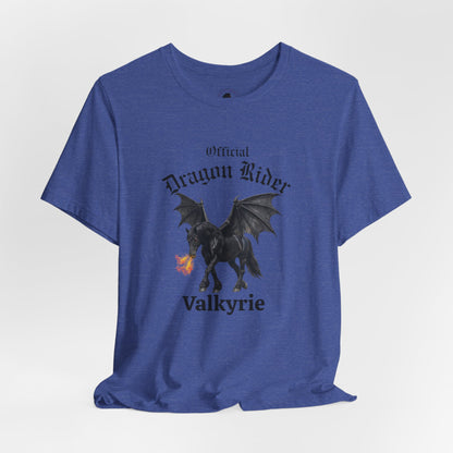Personalized Black Dragon Rider Jersey Short Sleeve Tee