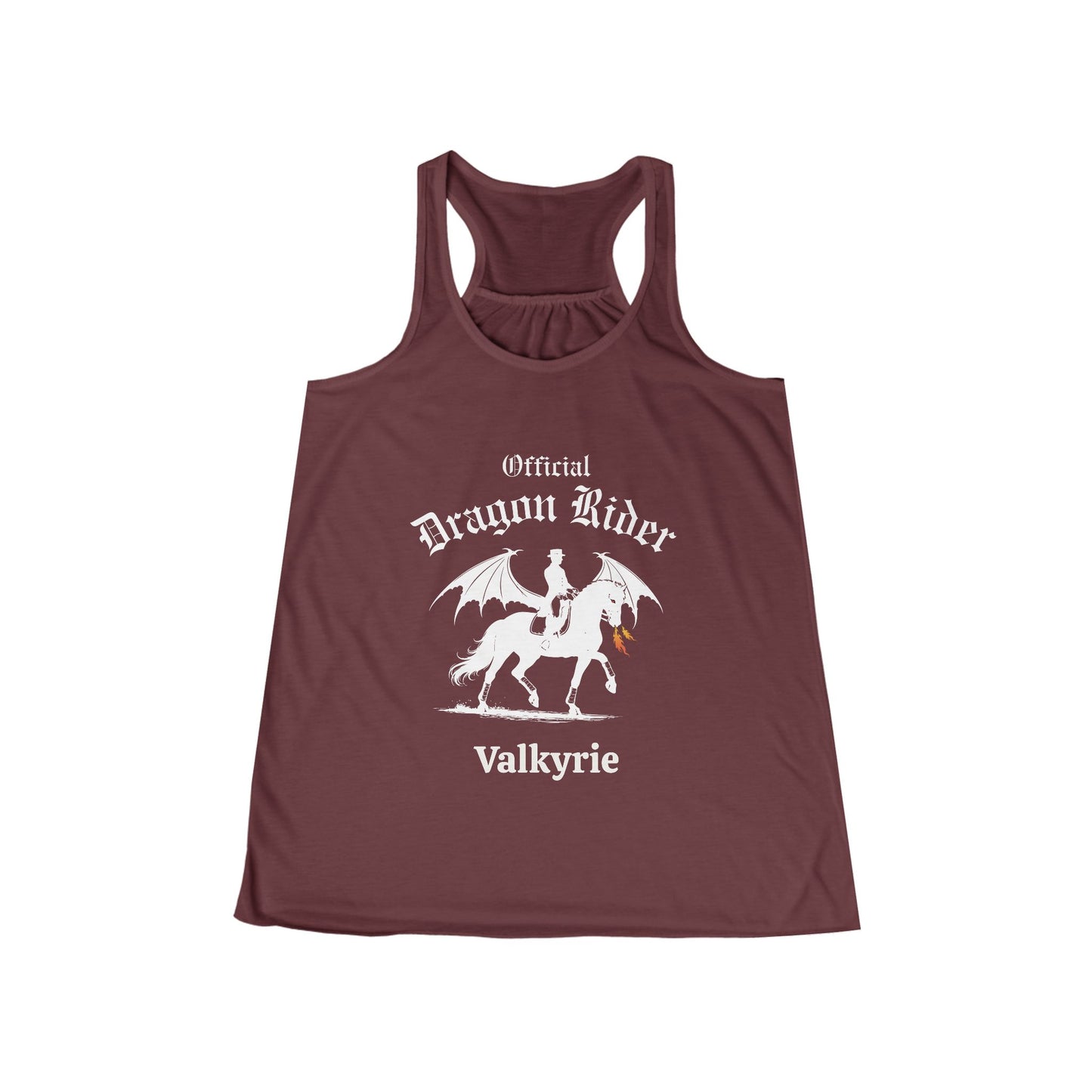 Personalized Dressage Dragon Rider Women's Flowy Racerback Tank