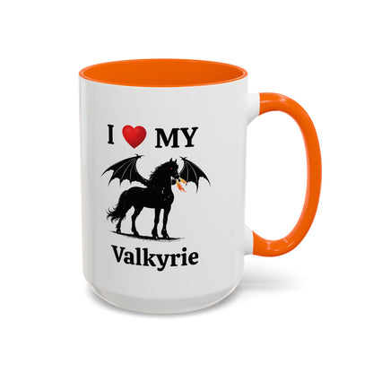 Personalized I Heart My Dragon Horse Accent Coffee Mug (15oz)