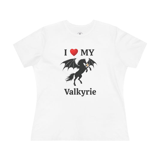 I Heart My Dragon Horse (E) Cotton Tee - Personalized with your horse's name!