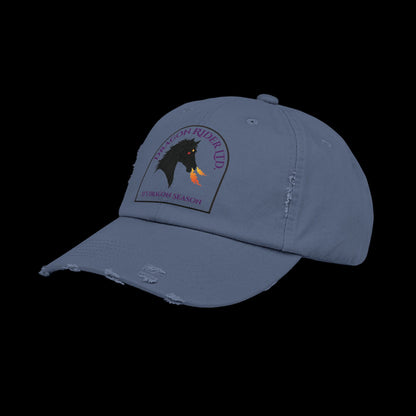 Dragon Rider Ltd Fire Breathing Horse Fantasy Equestrian Emblem Unisex Distressed Cap
