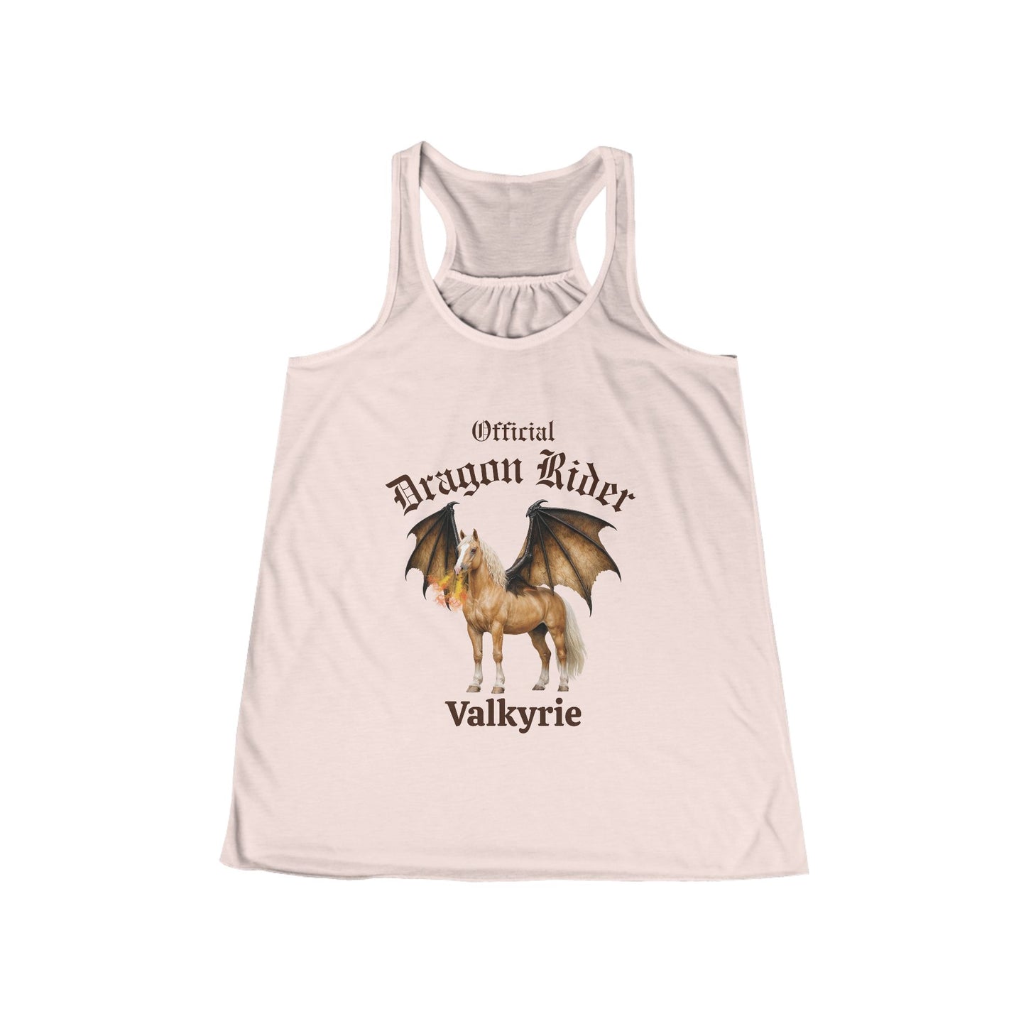Personalized Palomino Dragon Rider Women's Flowy Racerback Tank
