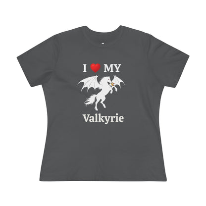 I Heart My Dragon Horse (E) Cotton Tee - Personalized with your horse's name!