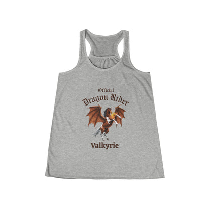 Personalized Bay & White Dragon Rider Women's Flowy Racerback Tank