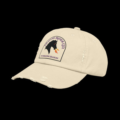 Dragon Rider Ltd Fire Breathing Horse Fantasy Equestrian Emblem Unisex Distressed Cap