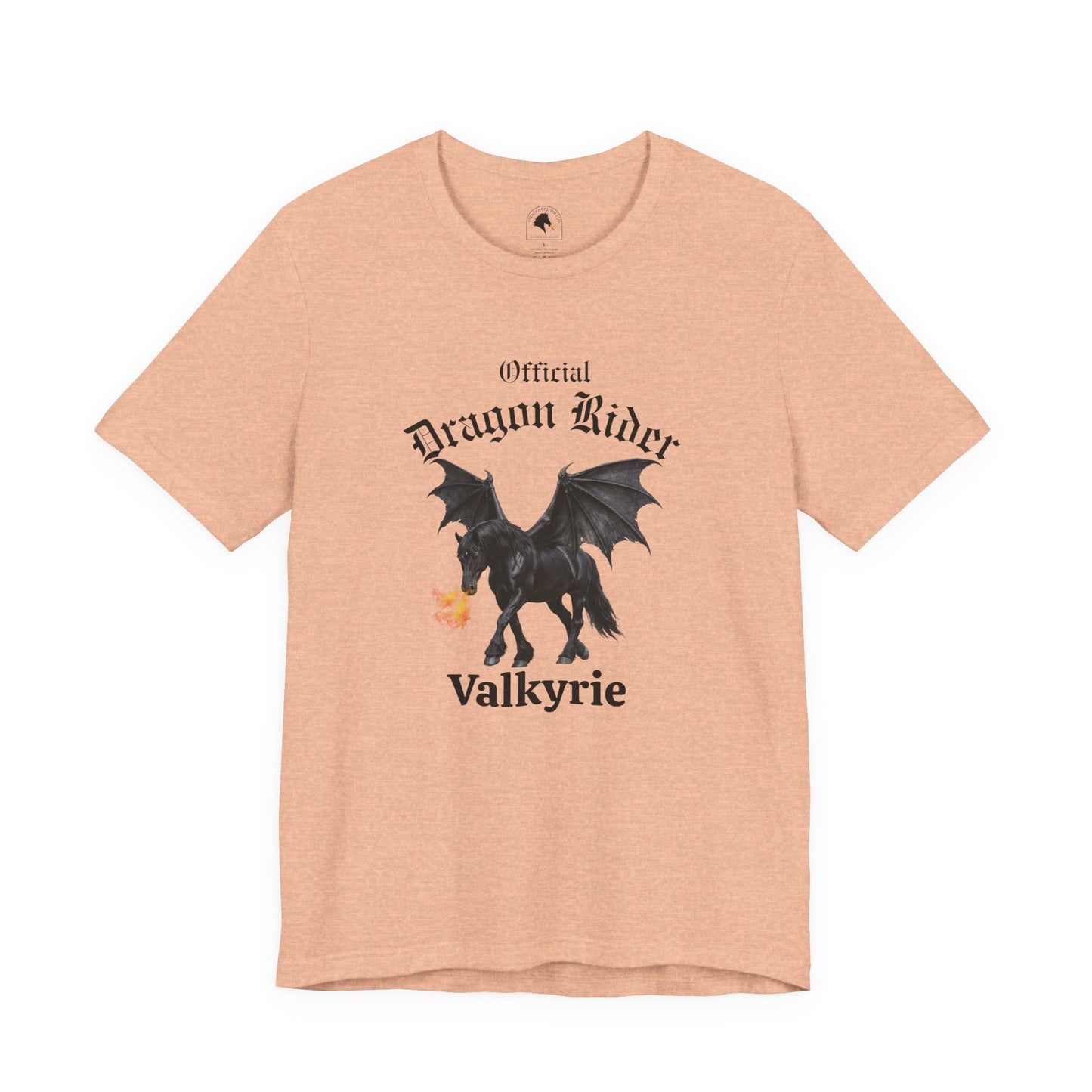 Personalized Black Dragon Rider Jersey Short Sleeve Tee
