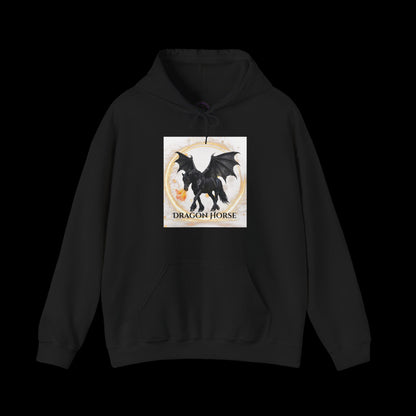 Black Dragon Horse Heavy Blend™ Hooded Sweatshirt