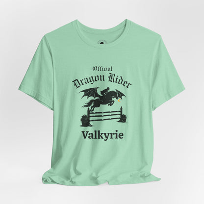 Personalized Jumper Official Dragon Rider Equestrian Fantasy Horse Lover Short Sleeve Tee