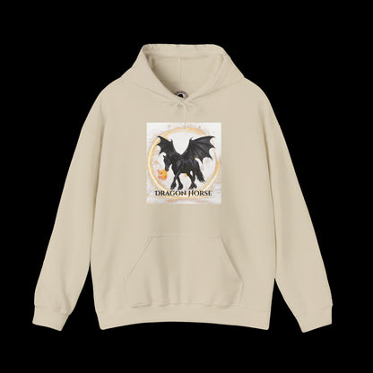 Black Dragon Horse Heavy Blend™ Hooded Sweatshirt