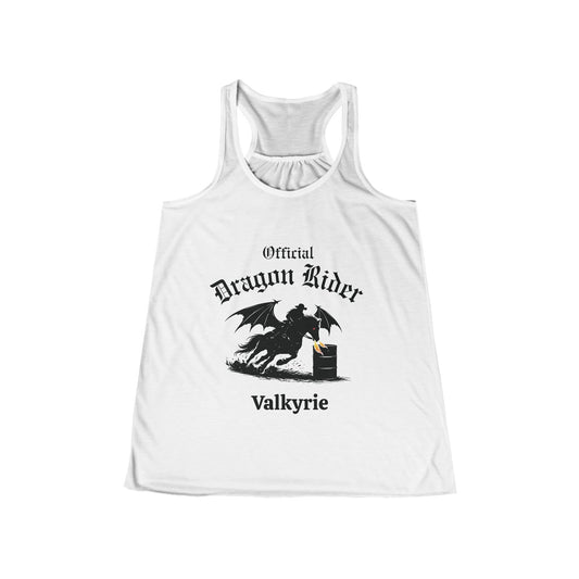 Personalized Barrel Racer Dragon Rider Women's Flowy Racerback Tank
