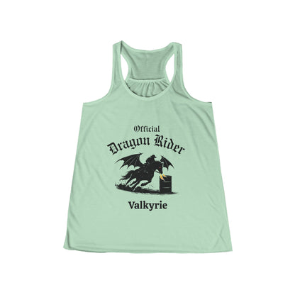 Personalized Barrel Racer Dragon Rider Women's Flowy Racerback Tank