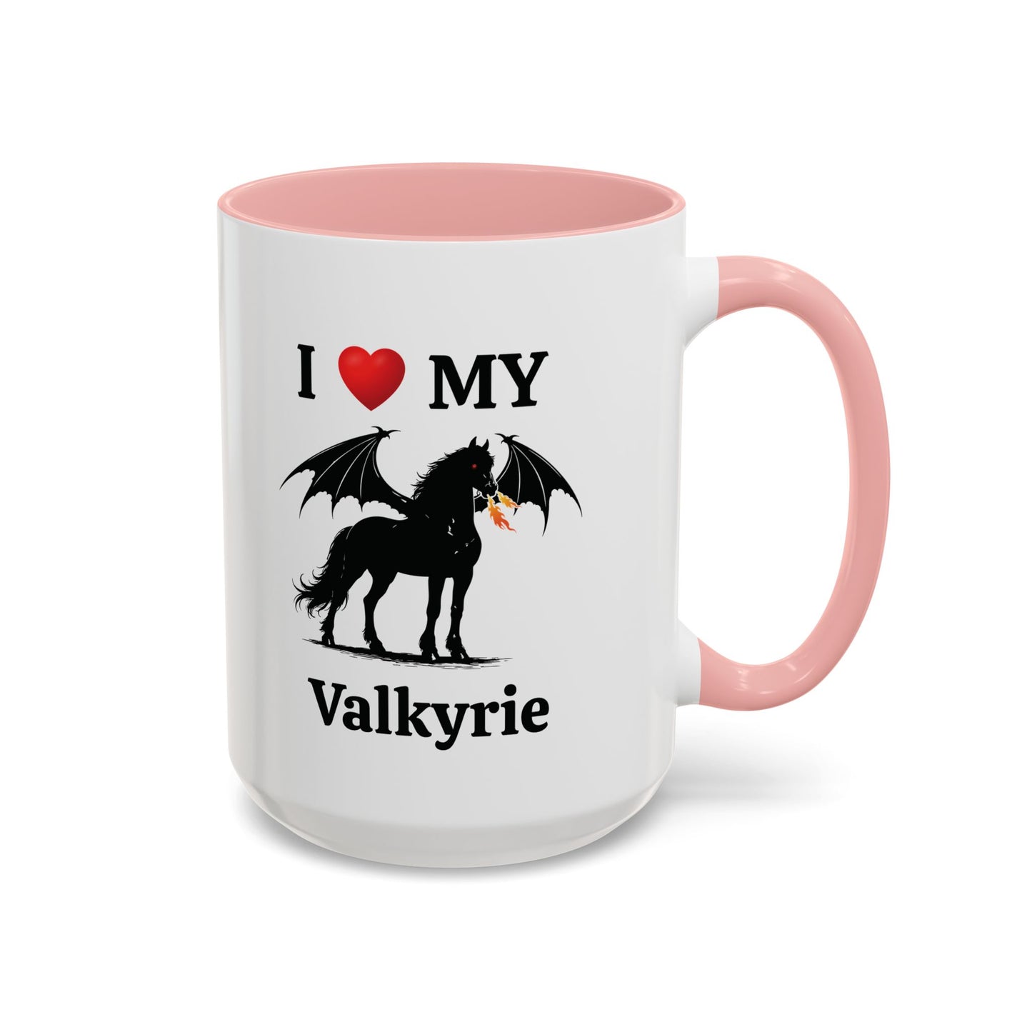 Personalized I Heart My Dragon Horse Accent Coffee Mug (15oz)