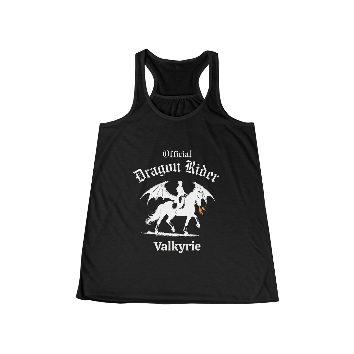Personalized Dressage Dragon Rider Women's Flowy Racerback Tank