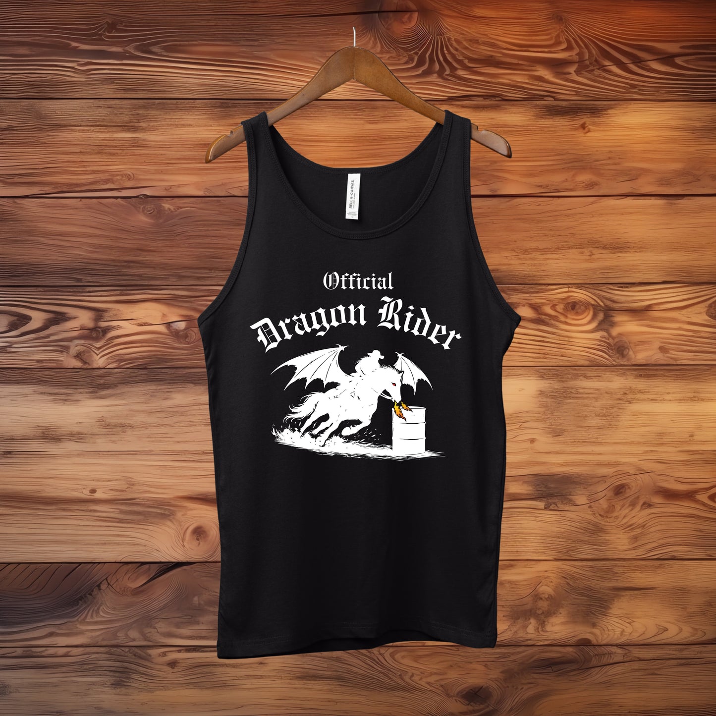 Official Dragon Rider Barrel Racer Equestrian Fantasy Winged Horse Unisex Jersey Tank