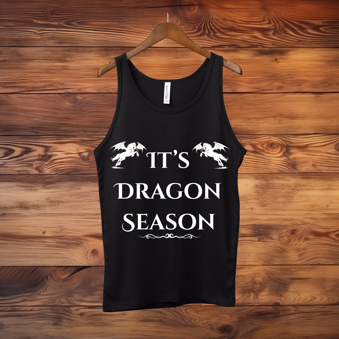 It’s Dragon Season Fantasy Equestrian Dragon Rider Unisex Jersey Tank