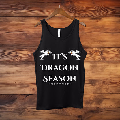 It’s Dragon Season Fantasy Equestrian Dragon Rider Unisex Jersey Tank