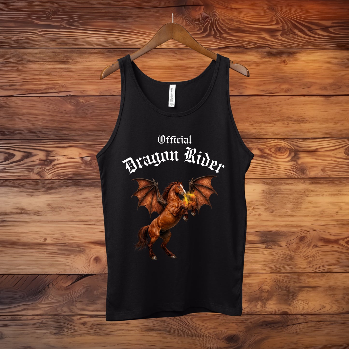 Official Dragon Rider Chesnut Rearing Winged Horse Equestrian Unisex Jersey Tank